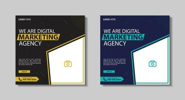 Digital business marketing banner for social media post template. Business Post Design for Advertising vector