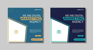 digital negocio márketing bandera para social medios de comunicación enviar modelo. negocio enviar diseño para publicidad vector