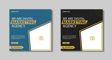 Digital business marketing banner for social media post template. Business Post Design for Advertising vector