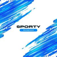 Abstract Blue Ocean Brush Background with Halftone Effect. Sport Banner. Scratch and Texture Elements For Design vector