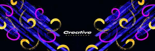 Abstract and Colorful Brush Background with Halftone Effect. Grunge Background. Brush Stroke Illustration for Banner, Poster, or Sports Background. Scratch and Texture Elements For Design vector
