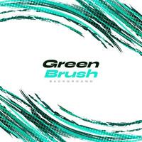 Abstract Green Brush Background with Halftone Effect. Sport Banner. Scratch and Texture Elements For Design vector