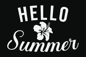 Hello Summer T-Shirt Design vector