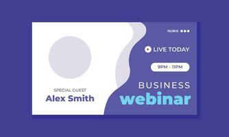 Thumbnail webinar for online live business conference vector