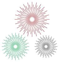 Good fireworks explosion vector cartoon illustration. fireworks mascot icon set