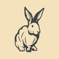 Conejo retro vector valores ilustración
