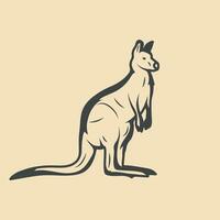 Kangaroo Retro vector Stock Illustration