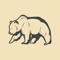 Bear Retro vector Stock Illustration