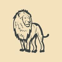 Lion Retro vector Stock Illustration