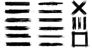 Grunge Brush Stroke Vector Set 1