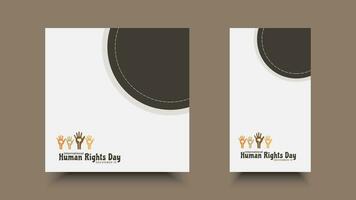 International human rights day. Celebration greeting design on December 10 for background elements, banner, poster vector