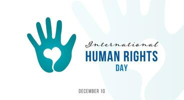 International human rights day. Celebration greeting design on December 10 for background elements, banner, poster vector