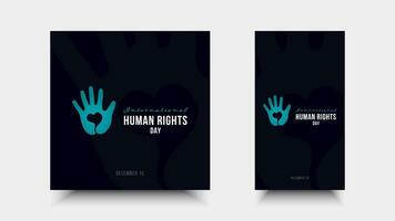 International human rights day. Celebration greeting design on December 10 for background elements, banner, poster vector