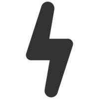 Lightning silhouette. Vector flat icon