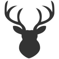 Deer head silhouette. Vector flat icon