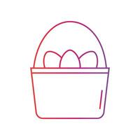 Eggs basket Icon. Eggs basket Gradient Icon Symbol Vector Illustration