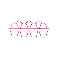Egg tray Icon. Egg tray Gradient Icon Symbol Vector Illustration