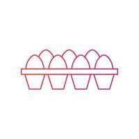 Egg tray Icon. Egg tray Gradient Icon Symbol Vector Illustration