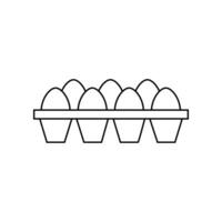 Egg tray Icon. Lineal Style Egg tray Outline Icon Vector Illustration