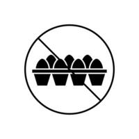 No eggs Icon. Glyph Style No eggs Fill Icon Vector Illustration