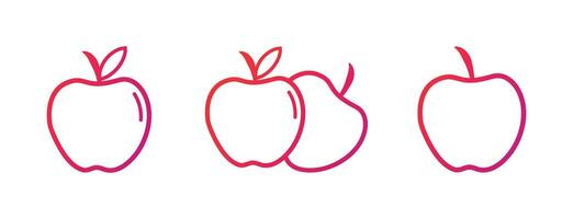 Apple Icon. Apple Gradient Icon Symbol Vector Illustration