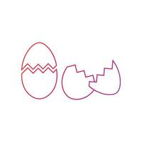 Broken egg Icon. Broken egg Gradient Icon Symbol Vector Illustration