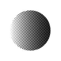 Geometric halftone effect pattern element vector template