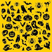 Halloween Elements Vector Pattern