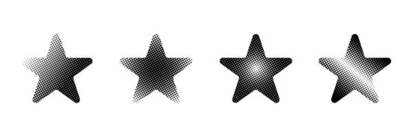 Set of Stars halftone effect pattern element vector template