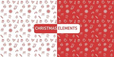 Christmas Celebration Elements vector Pattern