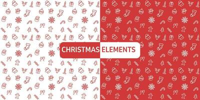 Christmas Celebration Elements vector Pattern