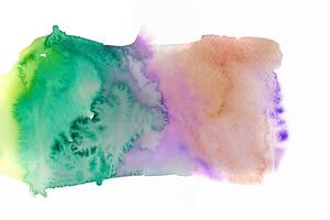 Isolated watercolor splatter stain colorful photo