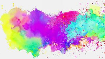 Isolated watercolor splatter stain colorful photo