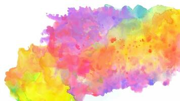 Isolated watercolor splatter stain colorful photo