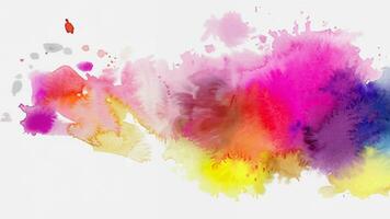 Isolated watercolor splatter stain colorful photo