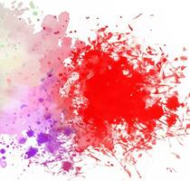 Isolated watercolor splatter stain colorful photo