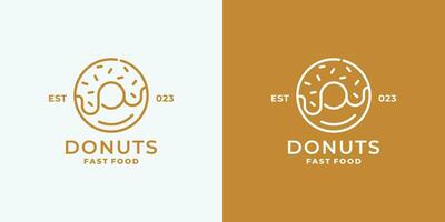 Donut logo design vector illustration