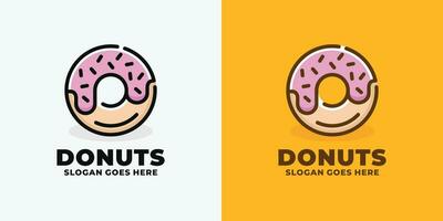 Donut logo design vector illustration