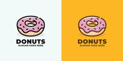 Donut logo design vector illustration