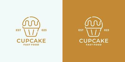 Cupcake logo design vector illustration