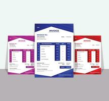 corporate invoice design template. vector