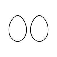 Eggs Icon. Lineal Style Eggs Outline Icon Vector Illustration