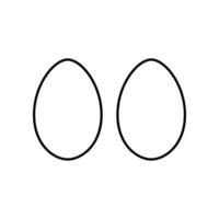 Eggs Icon. Lineal Style Eggs Outline Icon Vector Illustration