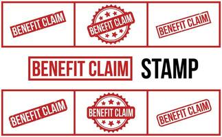 Benefit claim Rubber Stamp Set Vector