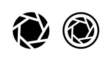 Camera shutter Icon. Glyph Style Camera shutter Fill Icon Vector Illustration
