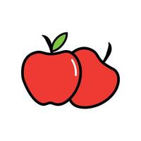 Apple Icon Vector Illustration. Apple Lineal Color Icon