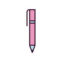 Pen, pencil Icon Vector Illustration. Pen, pencil Lineal Color Icon