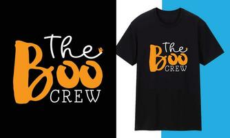 The Boo Crew T-shirt Design For POD vector