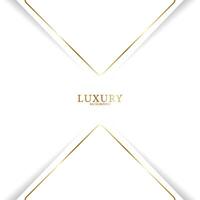 Abstract modern geometric white background. Paper cut style with golden lines. Luxury concept. vector