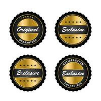 A golden collection of various badges and labels vector